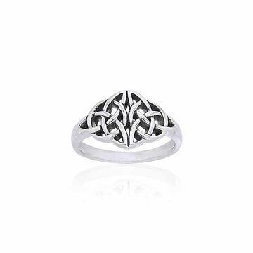 Twin Celtic Trinity Knot Silver Ring TRI876 - Jewelry